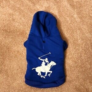 Beverly Hills Polo Blue Dog Coat Size M